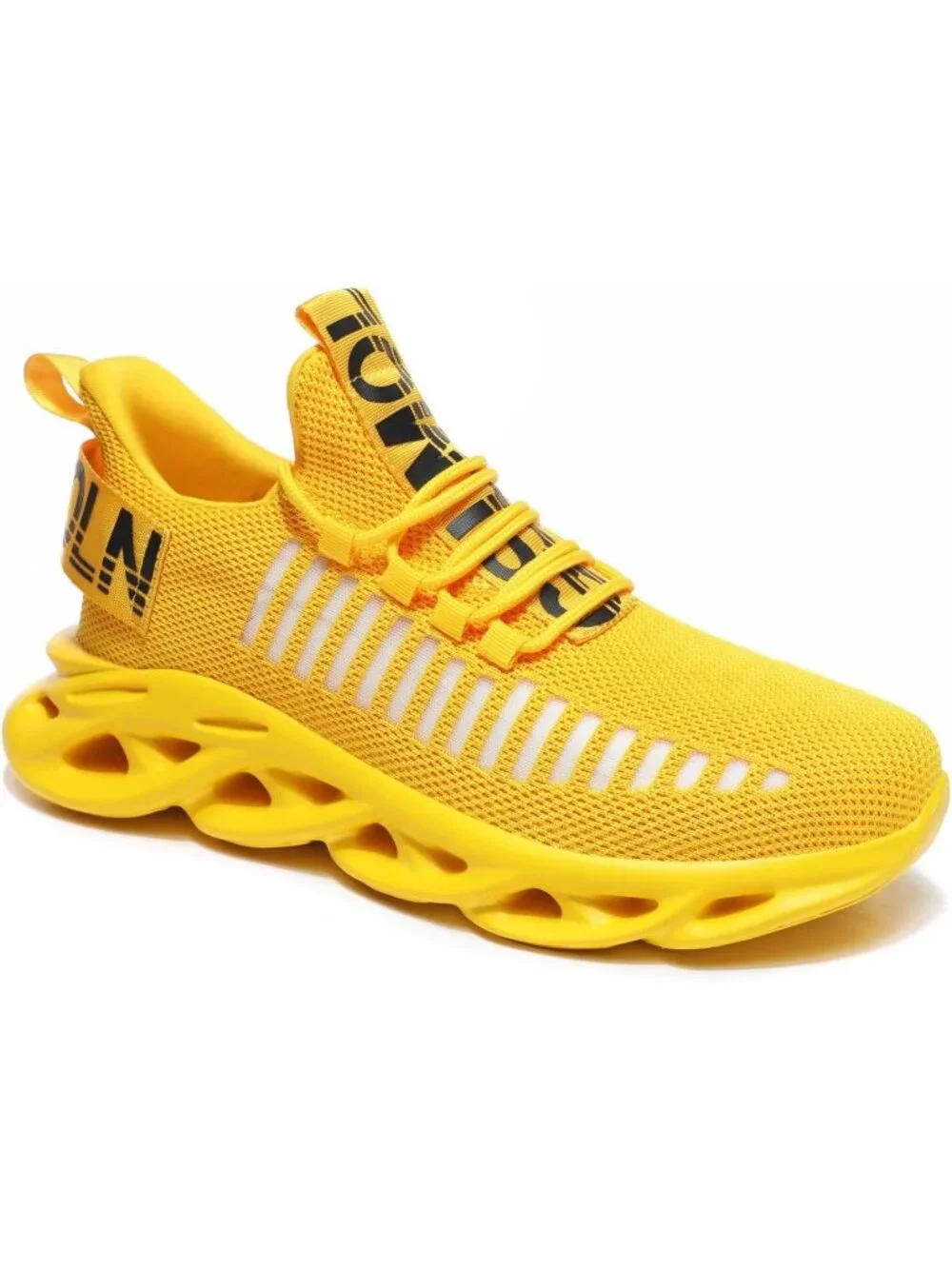 🆕Men's Yellow Slip on Breathable Walking Shoes Ultra Lightweight Casual